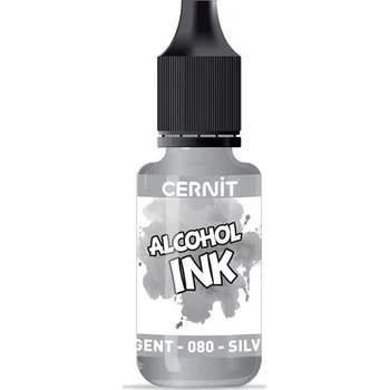 Alkoholový inkoust CERNIT 20 ml - stříbrný