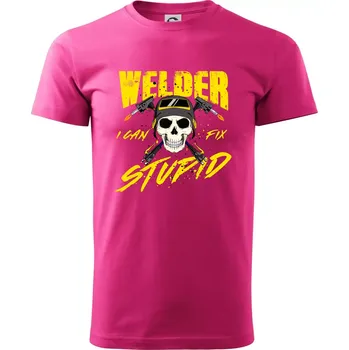 Pánská móda Welder I can fix stupid - Klasické pánské triko vyšší gramáže - XS ( Purpurová )