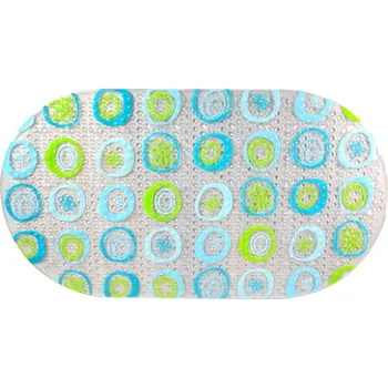 Protiskluzová podložka Protiskluzová podložka do koupelny Multi 68x38 cm modrozelená PRED209