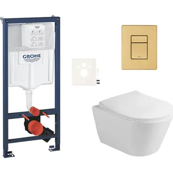 Bidet Závěsný wc set do lehkých stěn / předstěnová montáž Glacera Ava SIKOGRSAVASCGN0