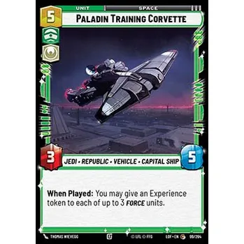 Sběratelská karetní hra Paladin Training Corvette 099/264 - Legends of the Force Typ karty: Standard