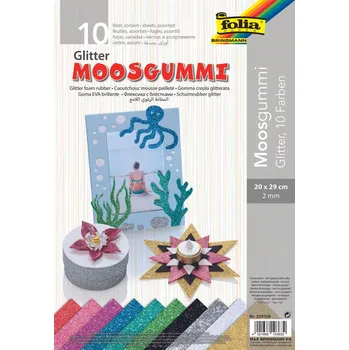 Pěnovka 20 × 29 cm - třpytivá - 10 barev