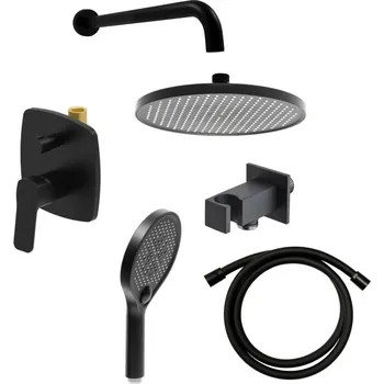 Sprchový set Sprchový systém SAT Cube Way včetně podomítkového tělesa černá matná SATBSCU215CSET1