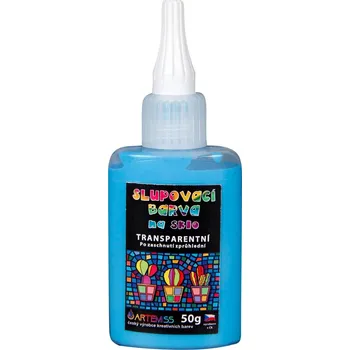 Speciální výtvarná barva Barva na sklo, transparentní odstín - modrá, 50 g