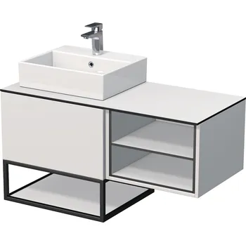 Koupelnová skříňka pod umyvadlo Naturel Oxo 110x58x50 cm bílá mat OXO110L601ZKDSBM