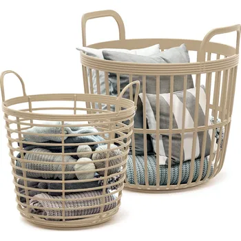 Koš na prádlo Prosperplast Koš s uchy, plastový, béžový 43x43x46 ZANZI