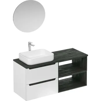 Umyvadlo Koupelnová sestava s umyvadlem včetně umyvadlové baterie, vtoku a sifonu Naturel Stilla bílá lesk KSETSTILLA015