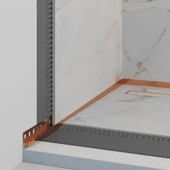 Spádový stěnový profil Eviso levý bronzová lesklá 120 cm nerez LPBR0102