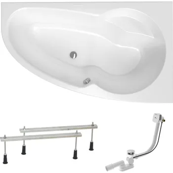 Asymetrická vana Laguna Luiza 150x95 cm akrylát pravá SIKOLU1500PAPN