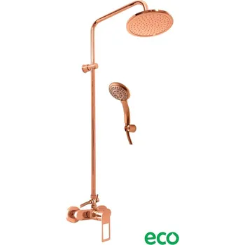 Vodovodní baterie Sprchový systém RAV SLEZÁK Nil kartáčovaná zlatá růžová NL282.5/7ZRK