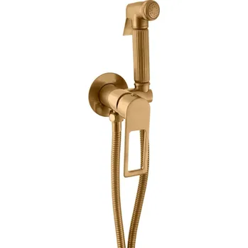 Vodovodní baterie Bidetová baterie RAV SLEZÁK Nil včetně podomítkového tělesa kartáčovaná zlatá NL243/1ZK