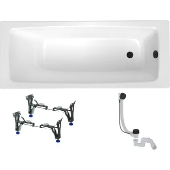 Obdélníková vana SAT Feel 170x75 cm smaltovaná ocel levá i pravá SATBVFEEL170756