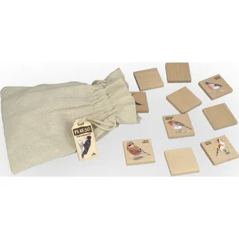 Pexeso Dřevěné poznávací pexeso malé - ptáci kolem nás