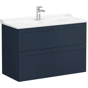 Koupelnový nábytek Koupelnová skříňka s umyvadlem VitrA Root 100x67x46 cm modrá mat ROOTC100BINTC