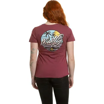 Dámské oblečení Meatfly dámské tričko Shori Dark Wine | Červená | Velikost M | 100% bavlna