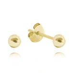 1013 MINET Pozlacené stříbrné náušnice KULIČKY MALÉ 3 mm