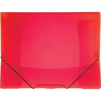 Karton P+P Desky s chlopněmi Opaline a gumičkou A4 červené