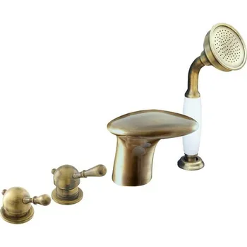 Vodovodní baterie Vanová baterie RAV SLEZÁK Labe se sprchovým setem stará mosaz L071.5PSM