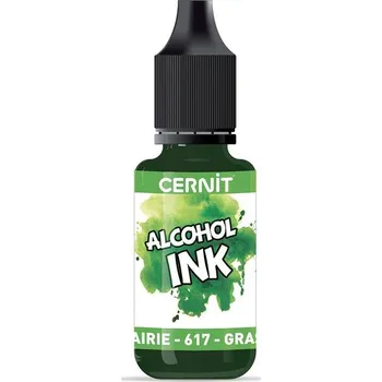 Speciální výtvarná barva Alkoholový inkoust CERNIT 20 ml - travní zelený