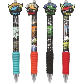 Gumovatelné pero Colorino s gumovým gripem - Auta, mix motivů