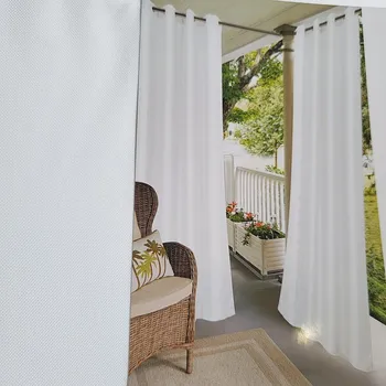 Závěs ZIBITEX Dekorační venkovní závěs GAIA BÍLÝ kroužky 140 x 250 cm