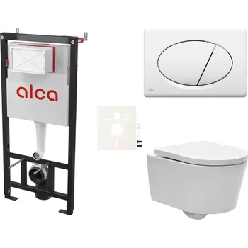 Bidet Cenově zvýhodněný závěsný WC set Alca do lehkých stěn / předstěnová montáž+ WC SAT Brevis SIKOASW1