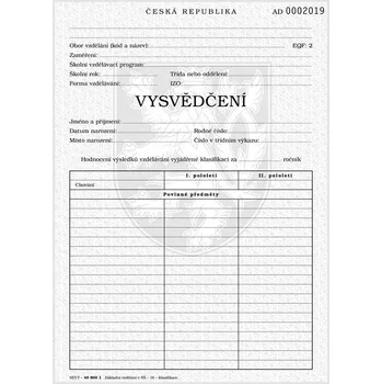 Pohádka Vysvědčení o získání základního vzdělání ve střední škole a konzervatoři do 18 př., tisk QR kódu