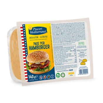Pečivo Piaceri Mediterranei bezlepkové HAMBURGEROVÉ HOUSKY 140g (2ks) - Pomozte neplýtvat