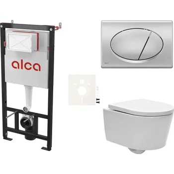 Bidet Cenově zvýhodněný závěsný WC set Alca do lehkých stěn / předstěnová montáž+ WC SAT Brevis SIKOASW3