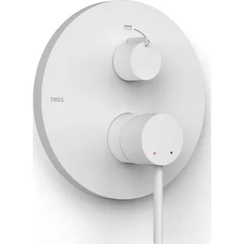 Vodovodní baterie Sprchová baterie TRES Study Exclusive bez podomítkového tělesa bílá matná 26228110BM