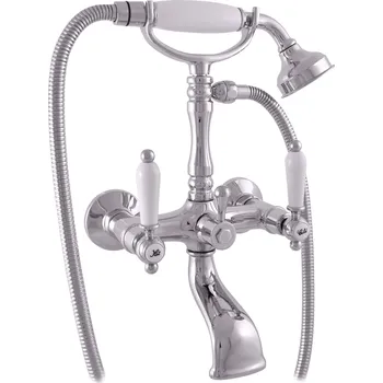 Vodovodní baterie Vanová baterie RAV SLEZÁK Morava se sprchovým setem 150 mm chrom MK560.5/2