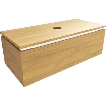 Nábytek Koupelnová skříňka s krycí deskou SAT Feel 100x30x46 cm medový dub mat SATFEEL100DMD