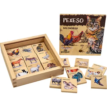 Pexeso Dřevěné pexeso - na dvorku