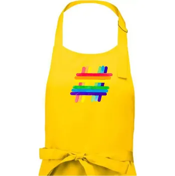 Kuchyňská zástěra LGBT hashtag - Pánská zástěra na vaření - Univerzální velikost ( Žlutá )