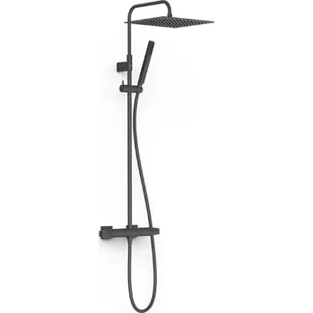 Sprchový set Sprchový systém TRES Over-Wall s termostatickou baterií černá mat 19039307NM