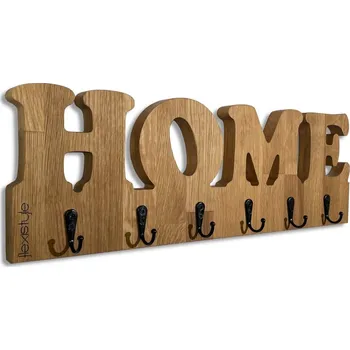 Věšák Nástěnný věšák z masivního dubu HOME - 50 x 16,5 cm