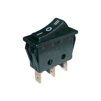 vypínač Přepínač kolébkový 3pol./3pin (ON)-OFF-(ON) 250V/15A černý