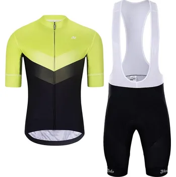 cyklistický dres HOLOKOLO Cyklistický krátký dres a krátké kalhoty - ARROW II - černá/zelená