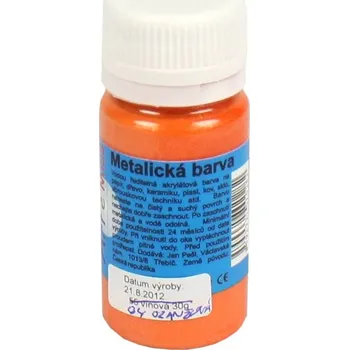 Vodová barva Univerzální barva - metalická 40 g barva oranžová