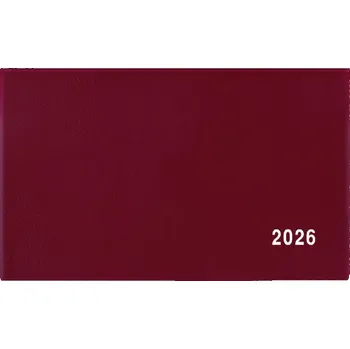Diář Baloušek, s.r.o. TÝDENNÍ DIÁŘ CYRIL - PVC 2026 - ŠITÁ VAZBA Barva: Bordó