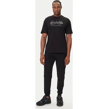 Pánské oblečení EA7 Emporio Armani T-Shirt 7M001129 AF10375 UC001 Černá Modern Fit 3XL