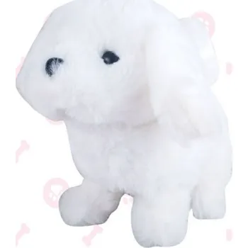 plyšák Pejsek na baterie, bílý