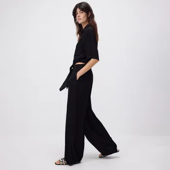 Dámské kalhoty Reserved - Volné kalhoty z viskózy - černý - 1029P-99X - 1029P-99X-S