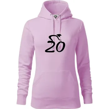 Dámská mikina Cyklista slaví dvacítku (20) - Mikina dámská Cape s kapucí - S ( Orchid )