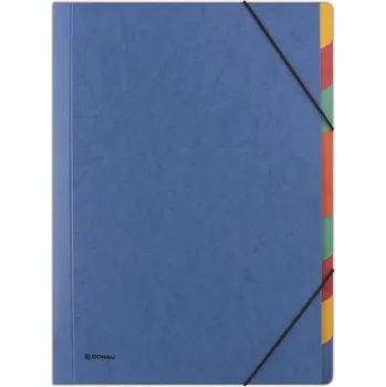 Třídicí kniha Donau - A4, 9 přihrádek, modrá, 1 ks