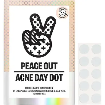 Přípravek na čištění pleti a oči 660107-20 Patches - Acne Day Dot – Náplasti proti nedokonalostem - PEACE OUT SKINCARE