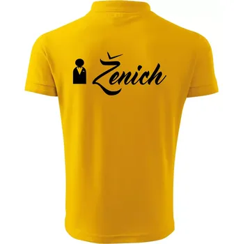 Pánská košile Ženich ikonka - Polokošile pánská Pique Polo 203 - 5XL ( Žlutá )