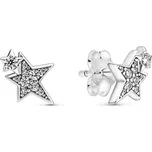 Pandora Stříbrné náušnice Třpytivé asymetrické hvězdy Moments 290012C01 + 2 měsíce na vrácení zboží