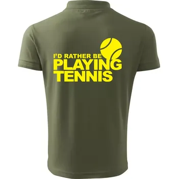 Pánská košile Playing tennis - Polokošile pánská Pique Polo 203 - 4XL ( Khaki )