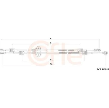 Tažné lanko, ruční převodovka COFLE 2CB.FD024